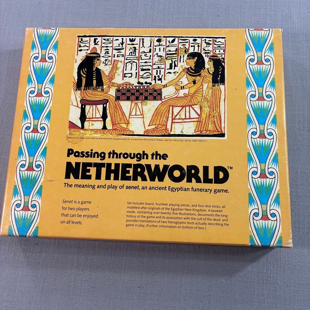 Vintage 1978 Senet Passing Through The Netherworld Egyptian Board Game Complete